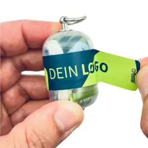 Erste-Hilfe Set als Streuartikel – ideal als Giveaway & personalisiertes Kundengeschenk – mit Logo bedrucken lassen in transparent beim öffnen