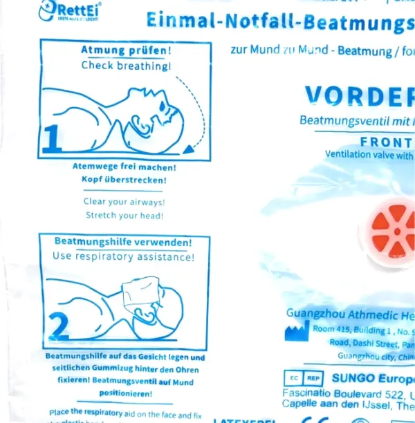 Beatmungstuch-zur-Beatmungshilfe-fuer-die-Mund-zu-Mund-Beatmung-bei-der-Herz-Lungen-Wiederbelebung-mit-Handlungsanleitung-1-und-2
