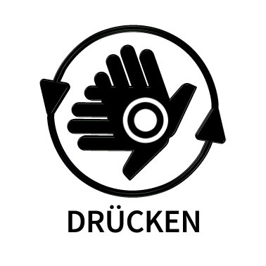 DRÜCKEN - Hinweisicon erstellt von RettEi