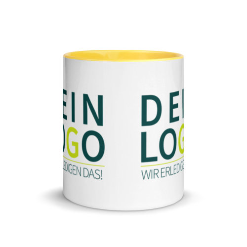 Tasse mit Logo bedrucken lassen in Gelb