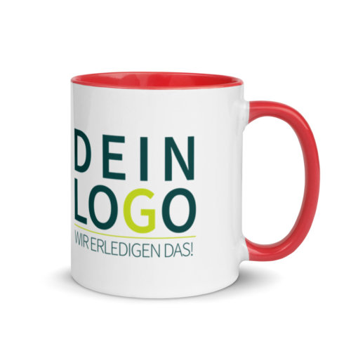 Tasse mit Logo bedrucken lassen in rot