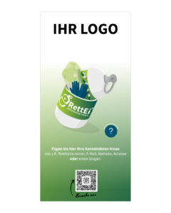 Informationsflyer mit deinem Logo besdrucken RettEi - individueller Werbeartikel mir großer Wirkung